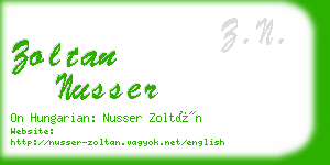 zoltan nusser business card